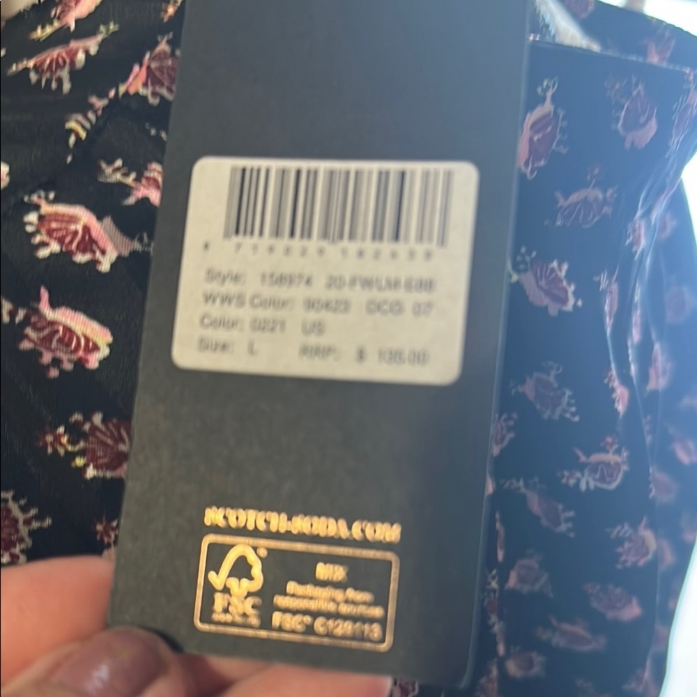 Scotch & Soda Black and Pink Floral Long Sleeve Dress - Picture 6 of 10